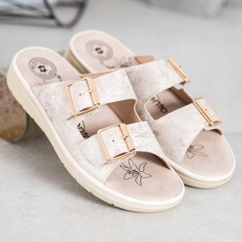 Evento Bekväma Eco Leather Tofflor brun 1