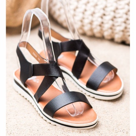 Weide Sandaler på plattformen svart 1