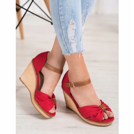 SHELOVET Sandaler med hög klack röd 1