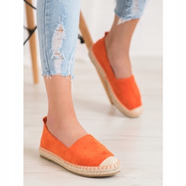 Anesia Paris Bekväma mocka espadriller orange 1