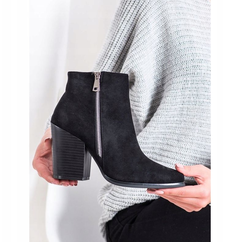 Marquiz Varma stövlar med dekorativ dragkedja svart 1