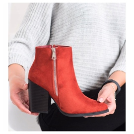 Marquiz Varma stövlar med dekorativ dragkedja röd orange 1