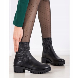 M.Daszyński Slip-on stövlar på plattformen svart 1