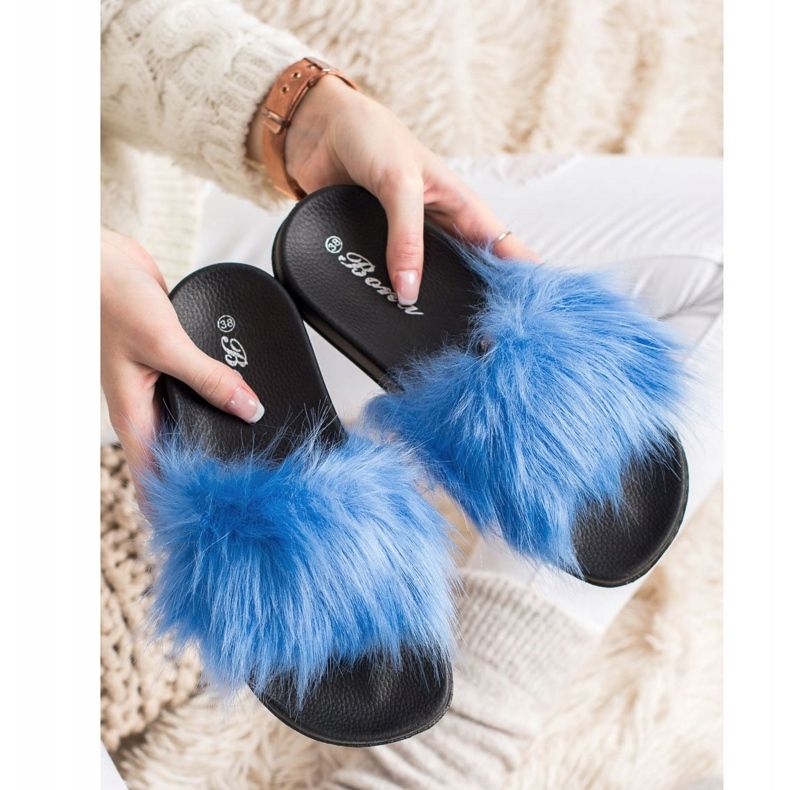 SHELOVET Snygga tofflor blå 2