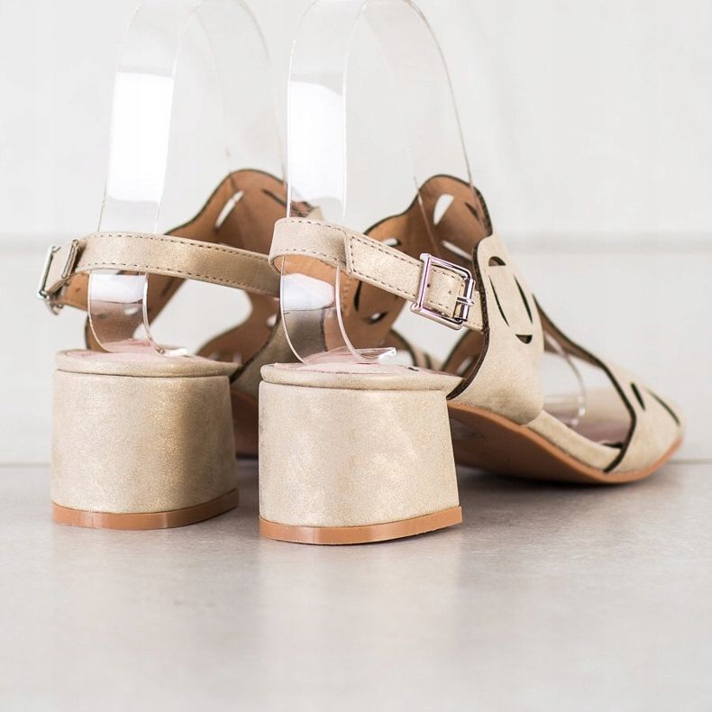 Kylie Eleganta sandaler med öppet mönster beige 1