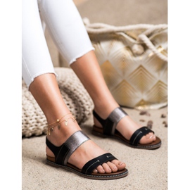 Sergio Leone slip-on sandaler svart 2