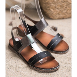 Sergio Leone slip-on sandaler svart 1