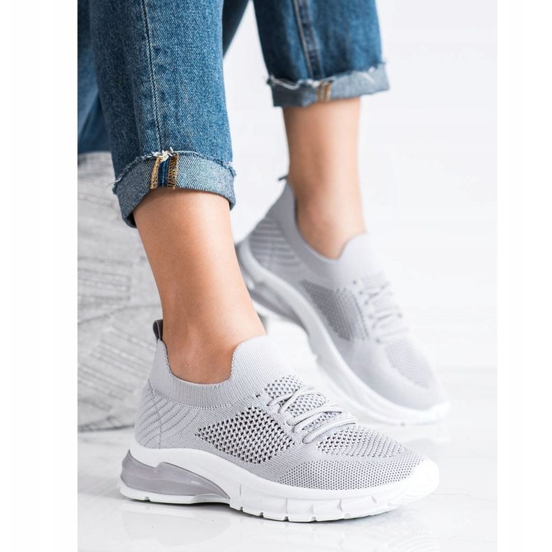 Filippo Snörning, öppet sneakers grå 2