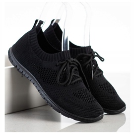 SHELOVET Svarta openwork sneakers 1