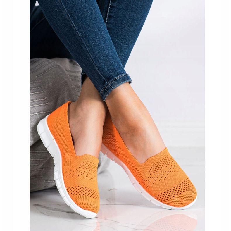 Via Giulia  Bekväma Orange Slipons 1