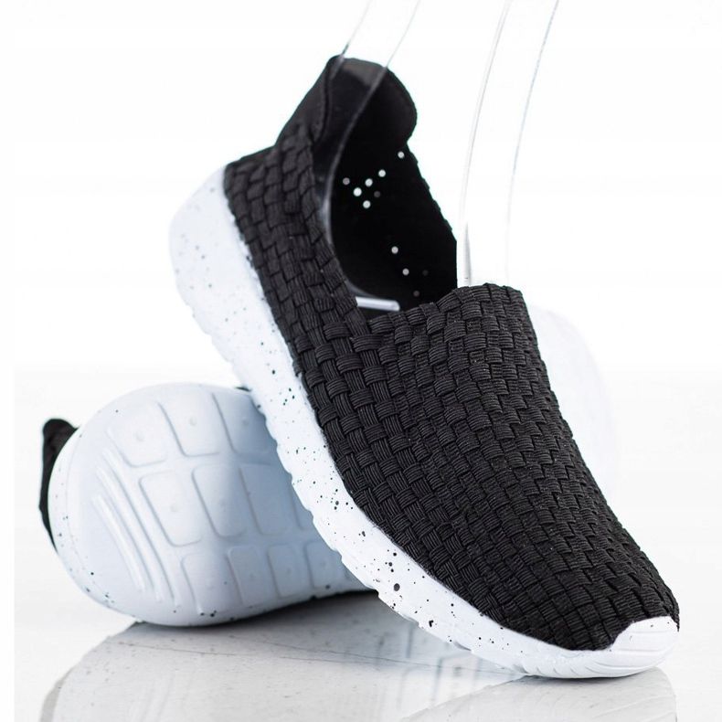 Sabatina Svarta flätade slipons 1