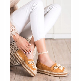Seastar Espadriller med skal brun 1