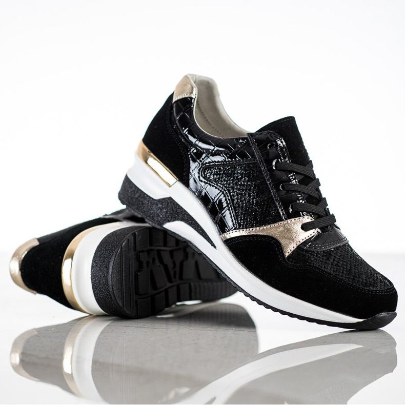 Goodin Tied Leather Sneakers svart mångfärgad 1