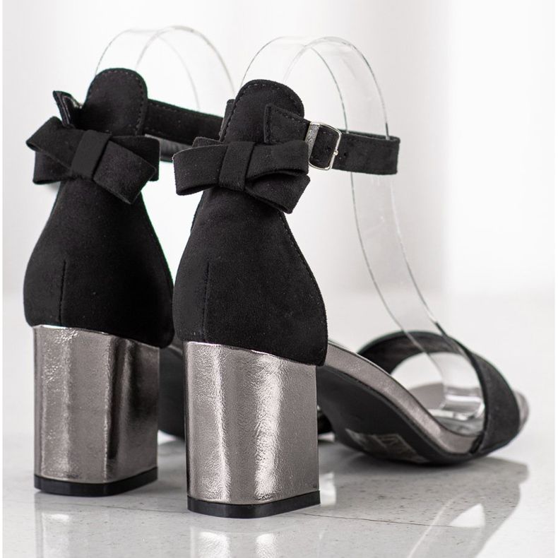 Sandaler med rosett VINCEZA svart 1