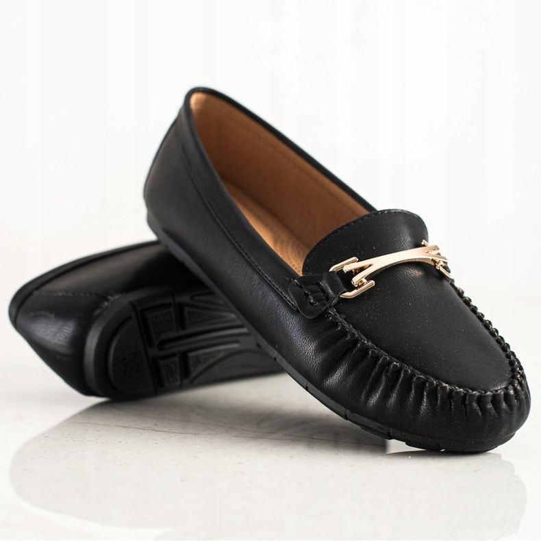 Fama Klassiska svarta loafers 1