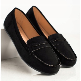 Super Me Svarta loafers i mocka 1