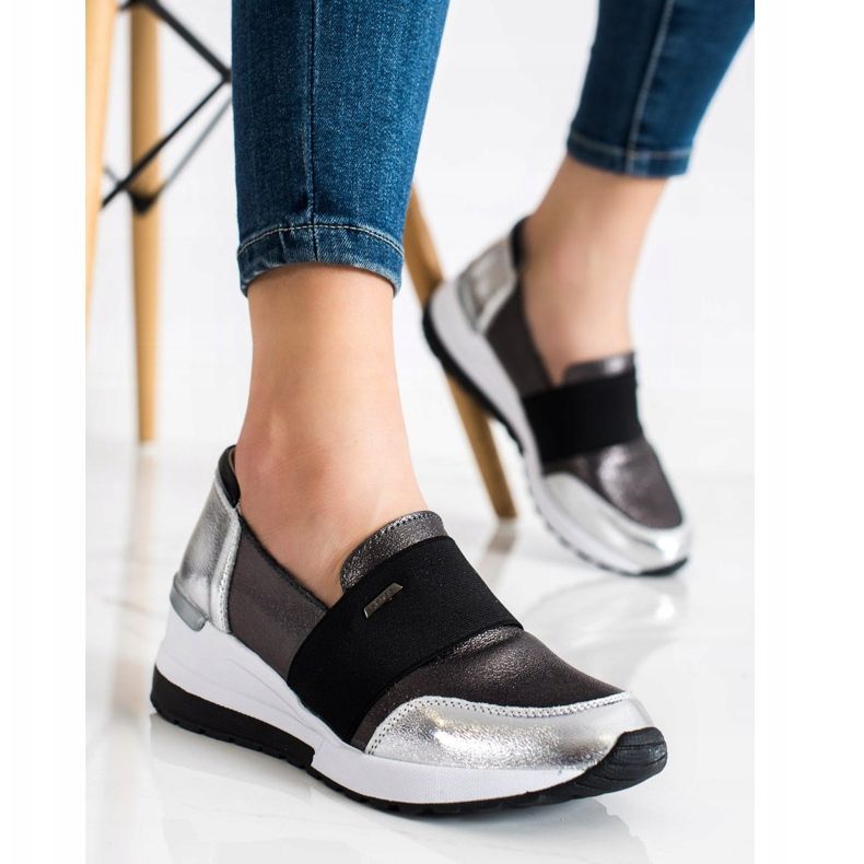 Goodin Silverskor i läder silver- grå 1