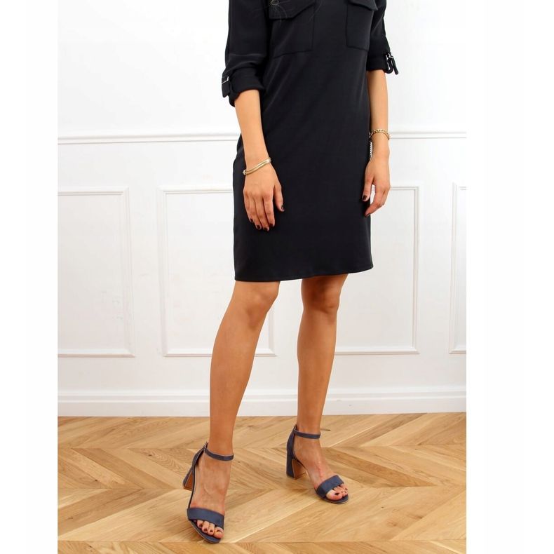 Blå högklackade sandaler 8741 Blå 1