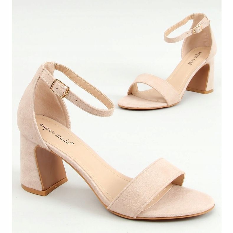 Beige högklackade sandaler 8741 Beige 2