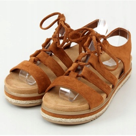 Sandaler espadrilles camel W86 Camel brun 1