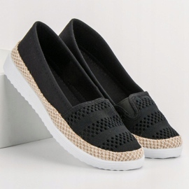 SHELOVET Textil Espadrilles svart 1