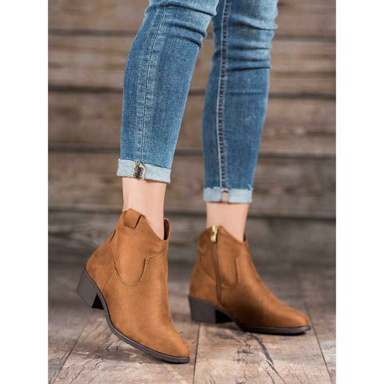 Filippo Cowboystövlar i mocka brun 2