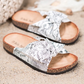 Bella Paris Tofflor med ormtryck grå 1