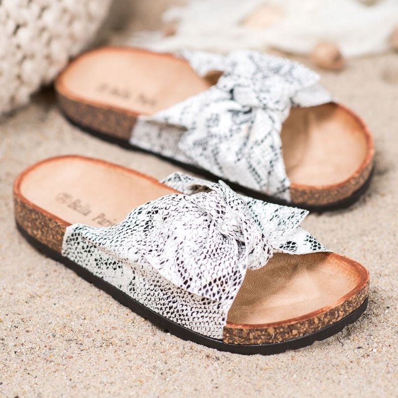 Bella Paris Tofflor med ormtryck grå 1