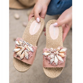 Seastar Trendiga flip-flops med skal rosa 1