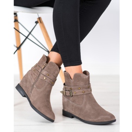 Filippo Dekorerade läderstövlar beige 2