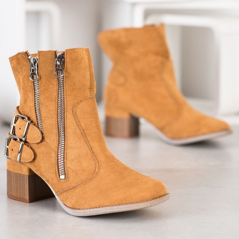 Bella Paris Camel mode stövlar brun mångfärgad 1