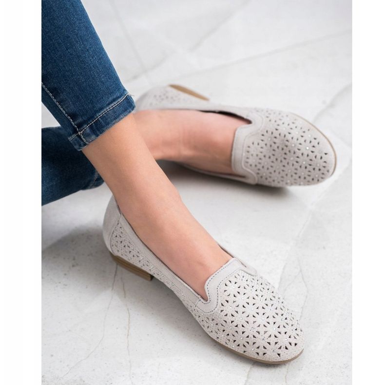 Filippo Läderherrar med kubisk zirkoniumoxid grå 1