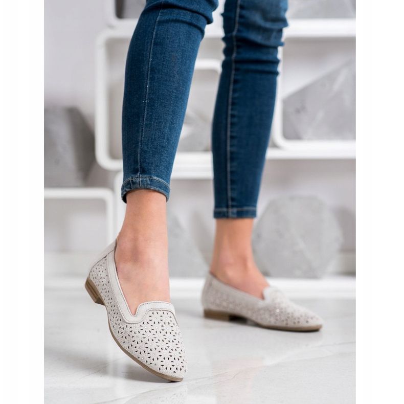 Filippo Läderherrar med kubisk zirkoniumoxid grå 2