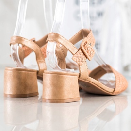 Kylie Flätade högklackade sandaler brun 1