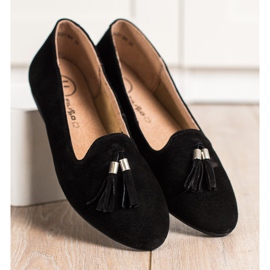 Filippo Läderherrar med fransar svart 1