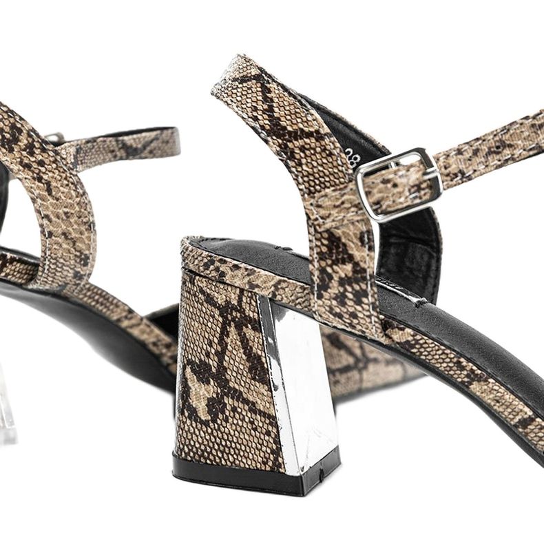 Pumpar i ormskinnsmönstret på Anita -blocket beige 1