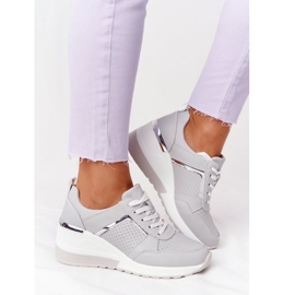 Leather Wedge Sneakers S.Barski Grå 2