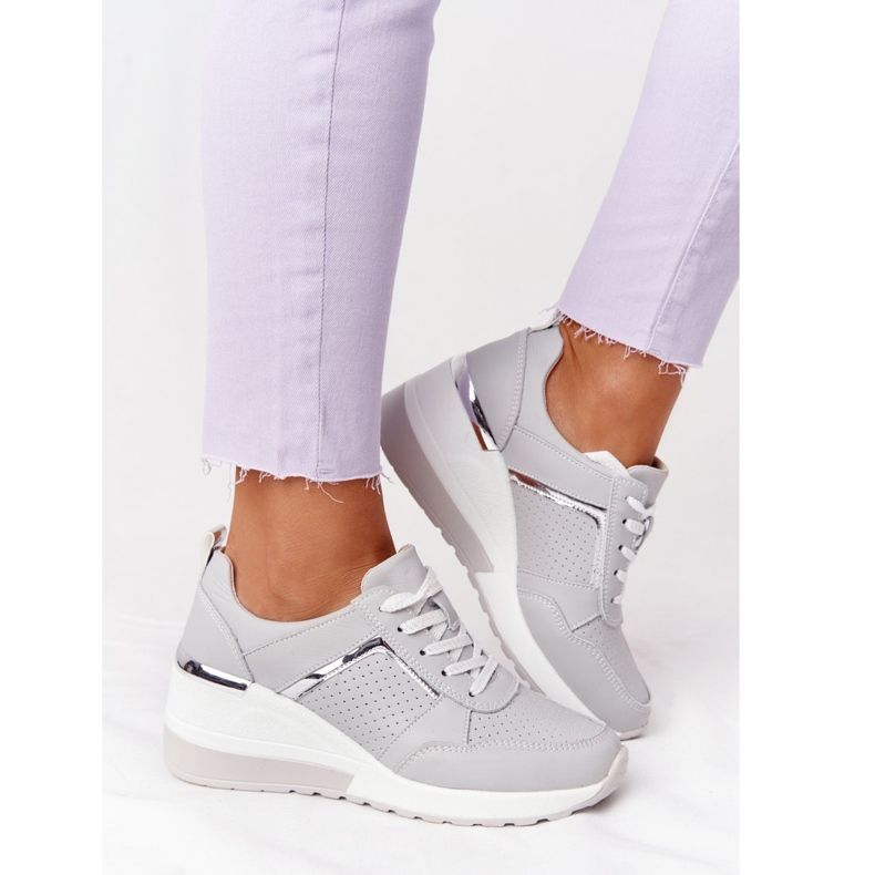 Leather Wedge Sneakers S.Barski Grå 2