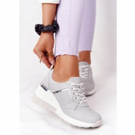 Leather Wedge Sneakers S.Barski Grå 1