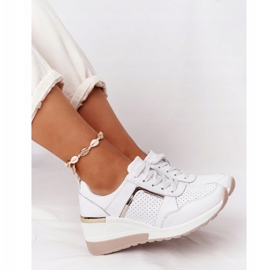 Leather Wedge Sneakers S.Barski White vit 1