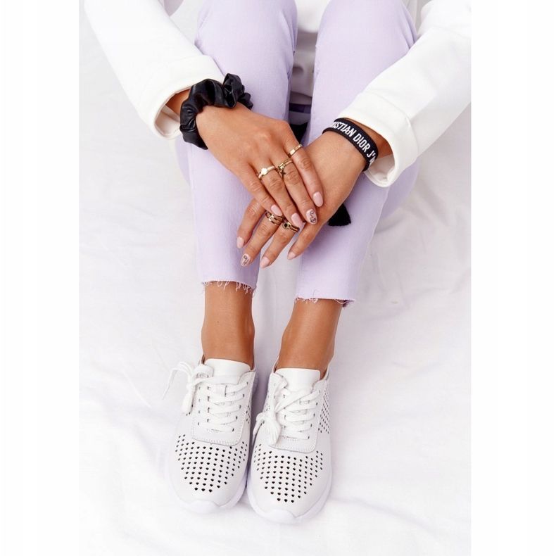 S.Barski Openwork Läder Sportskor S. Bararski Vit 1