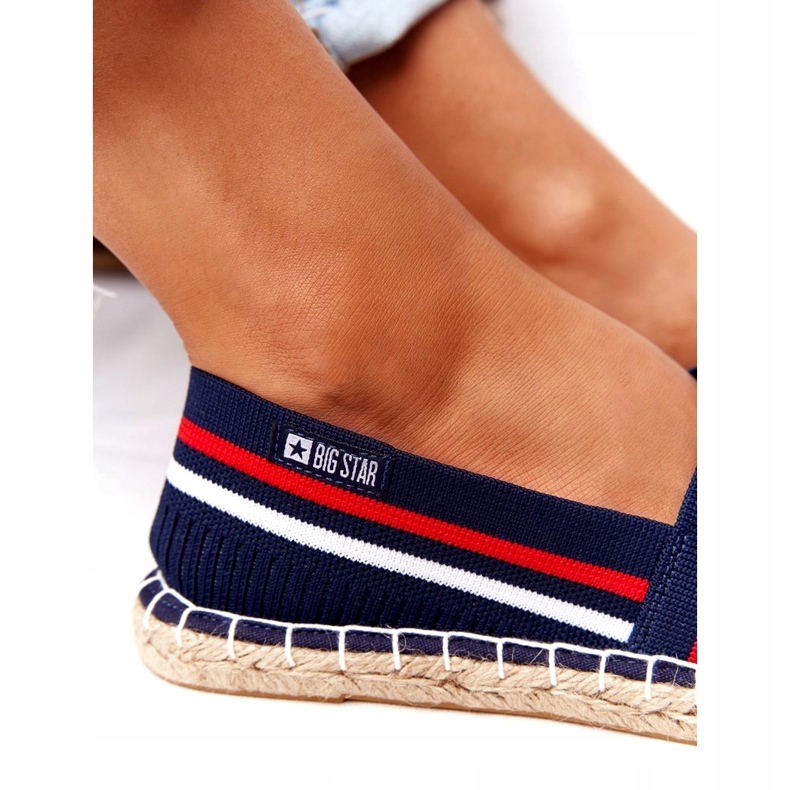 Kvinnors espadrilles Big Star HH274483 Navy Blue blå 4