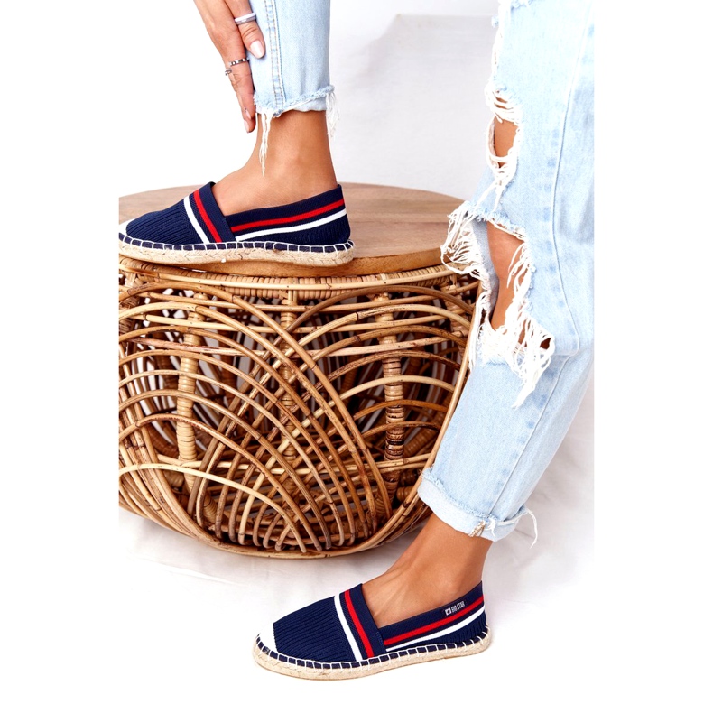 Kvinnors espadrilles Big Star HH274483 Navy Blue blå 2