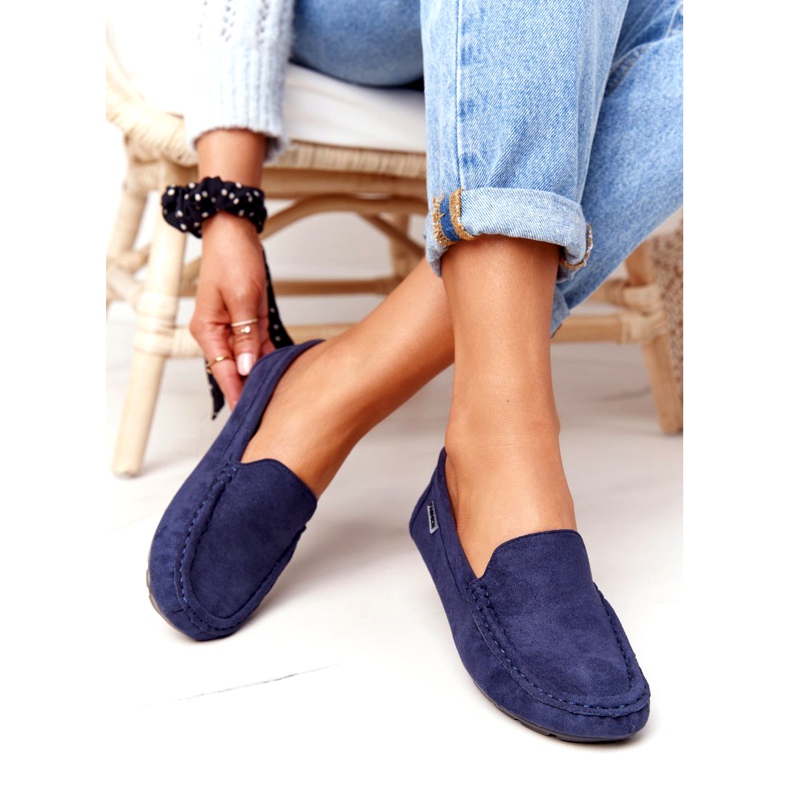 PH1 Mocka Loafers för kvinnor Marinblå San Marino 2