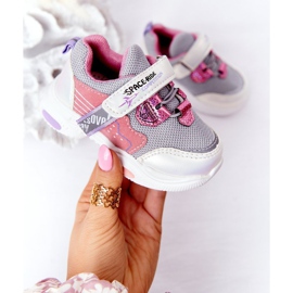Barnsportskor Sneakers Vit och Rosa Space Ride grå mångfärgad 2