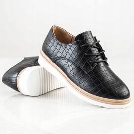 SHELOVET Svart Snake Print skor 1