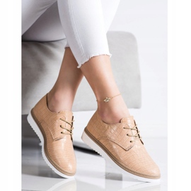 SHELOVET Brun skor med ormtryck 2