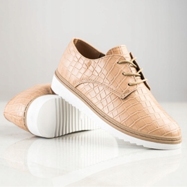 SHELOVET Brun skor med ormtryck 1