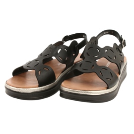 Sergio Leone Kvinnors Eco-Skick Sandals Black SK041 svart 1