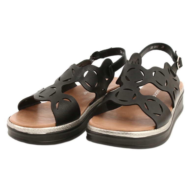 Sergio Leone Kvinnors Eco-Skick Sandals Black SK041 svart 1